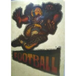 Football Screamin Gleamin Glitter Iron-On Decal Donruss Retro Vintage Original